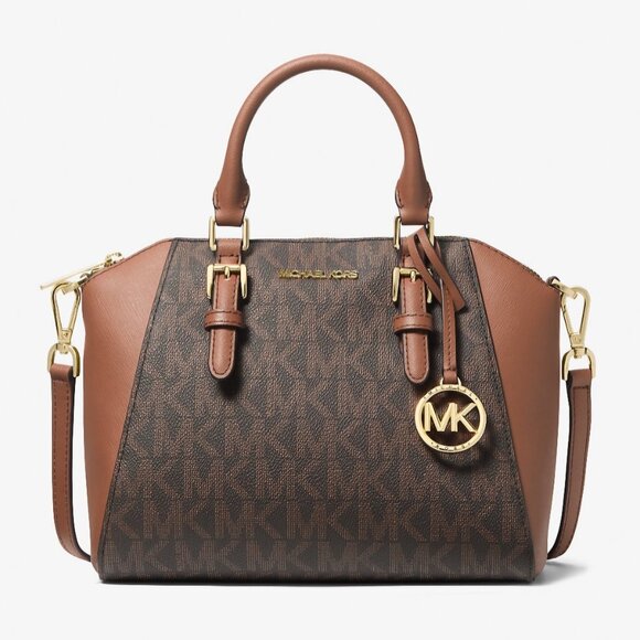 Michael Kors Handbags - Michael KorsCiara Medium Signature Logo Messenger Bag